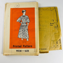 Vintage Mail Order Sewing Printed Pattern Sz 14 Drop Waist Dress  9038 - $24.99