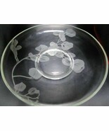 Mikasa Japan Frosted Flowers Crystal Bowl 2 1/2 X 12 1/2&quot;  ^^^ - $1,364.01 MXN