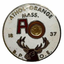Athol Orange Massachusetts Elks 1837 Benevolent Protective Order Enamel ... - $7.95