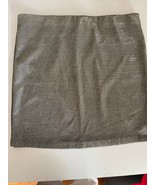 Wild Fable Mini Skirt Women&#39;s Size Large Gray Glitter Metallic Blend Pul... - £7.43 GBP