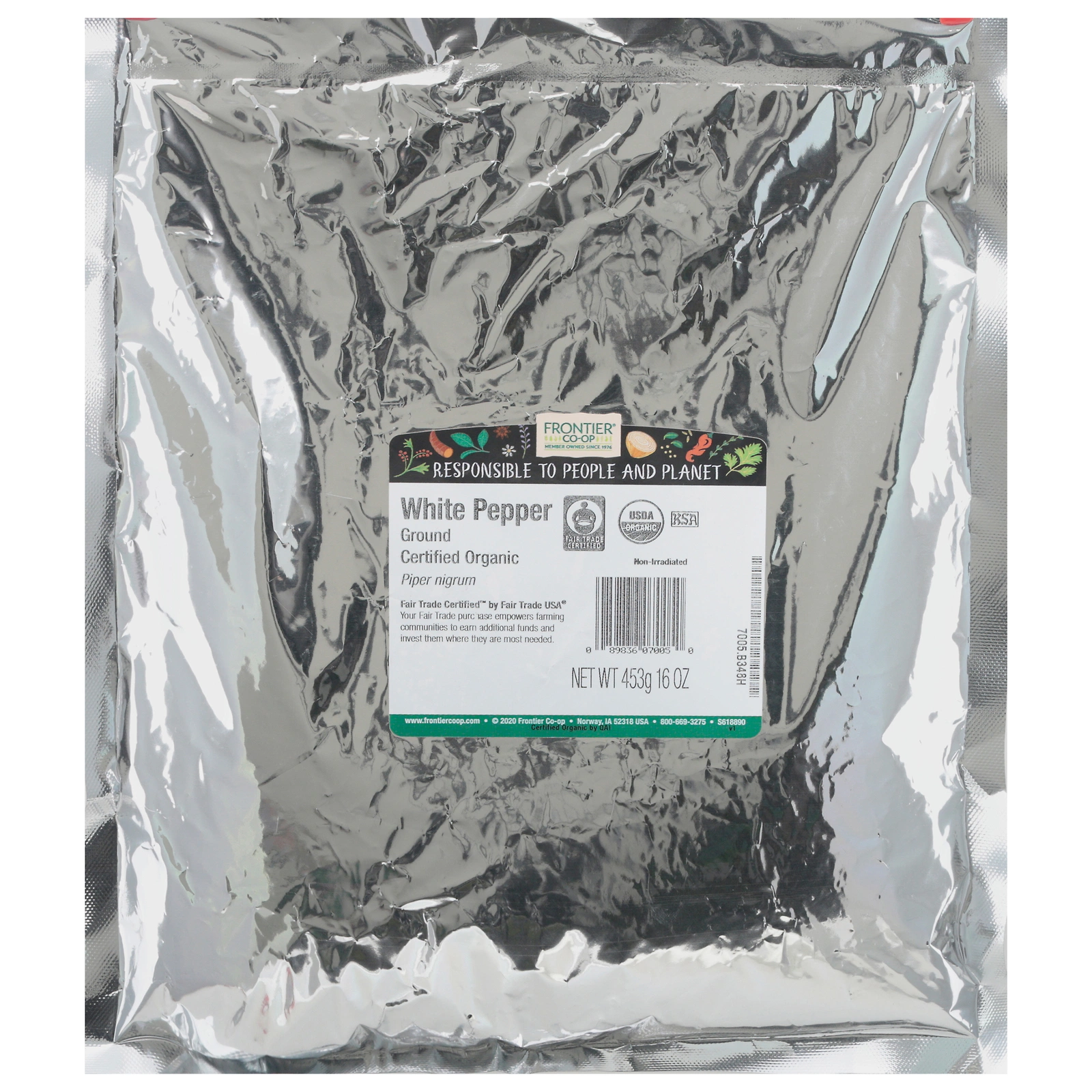 Frontier Co Op, Ground White Pepper, 1lb, Bulk bag, Kosher, spice, fine ... - $50.43 CAD