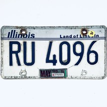 1998 United States Illinois Land of Lincoln Passenger License Plate RU 4096 - $16.82
