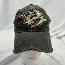 Adidas Unisex Stnapback Baseball Cap Gray Nashville Predators NHL Mesh OS - $25.74