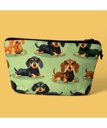 Dachshund Cosmetic Bag with Cute Doxie Dog Print Design, Lightweight and... - $9.95+