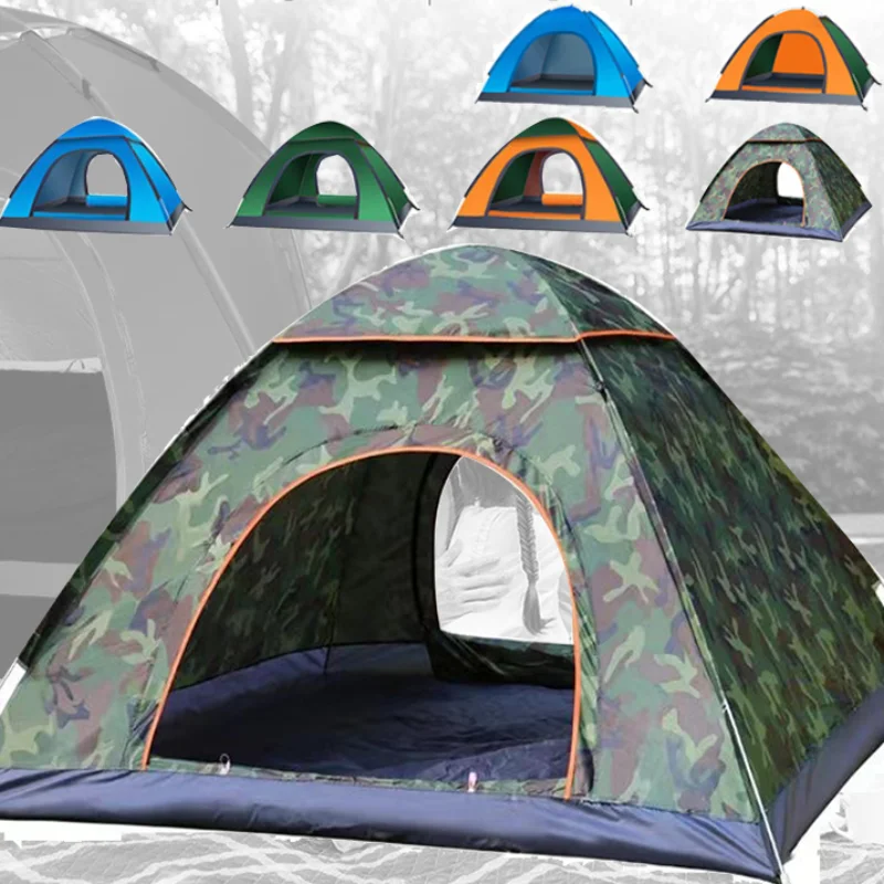  type beach automatic camping tent portable simple single double door 1 4 person window thumb200