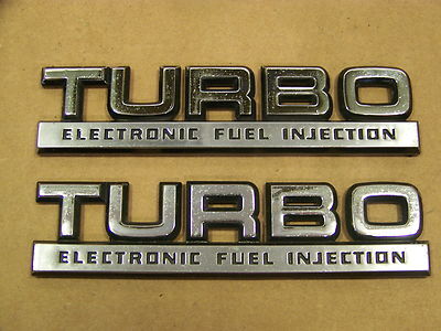 1987 CHRYSLER TURBO ELECTRONIC FUEL INJECTION EMBLEMS OEM LEBARON - $67.48