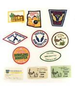 x8 Vintage Tucson Arizona Bowling Patches &amp; x3 Bowling Club Membership C... - £27.21 GBP