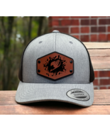 Fairy Tail Anime Sign Flag Emblem Trucker Hat Cap with Wood Leather Patch - $38.02 CAD