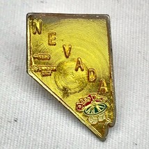 Nevada State Shape Pin Vintage Travel Out West Las Vegas - $10.00