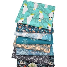 Cotton 8 Pieces Of Twill Printed Floral Fabric - $30.22