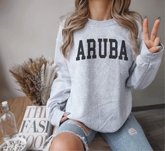 Aruba sweatshirt,Aruba vacation sweater,Soft Cozy unisex Vintage Aruba college p - £34.96 GBP