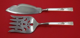 Classic Rose by Reed and Barton Sterling Silver Fish Serving Set 2 Piece Custom - £115.32 GBP