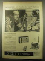 1959 Zenith Radios Ad - Golden Triangle; Model C845, Trans-Oceanic, Roya... - $14.99