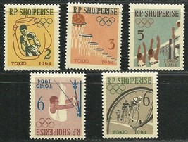 Albania 1964 Very Fine MNH Stamps Set &quot; Summer Olympic Games Tokyo &quot; - $21.32 MXN
