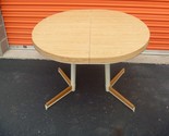 LOCAL PICKUP Expandable Table with Two Legs Light Oak Color 80379 - £22.59 GBP