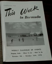 This Week In Bermuda,  October 4 thru October 10, 1970, Vintage Tour Boo... - £4.74 GBP