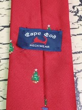 3 Vtg Christmas Tree Candy Cane &amp; Xmas Snowman Unisex Necktie Tie Lot Ca... - $276.07 MXN