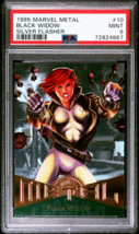 1995 Fleer Marvel Metal Silver Flasher #10 Black Widow PSA 9 *Only 7 Hig... - £46.53 GBP