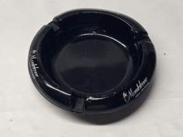 Vintage THE MONTELEONE- New Orleans Hotel - Onyx Black Glass Souvenir Ashtray - £9.46 GBP