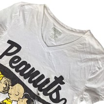 Peanuts Gang Women&#39;s V Neck Graphic Print T Shirt Size Medium Short Sleeve - $19.81