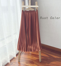 Mid-Length - Pleated Chiffon Skirt - Brown - Custom Plus Size by Dressromantic image 11