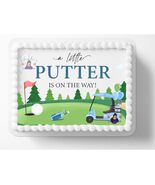 Gold Little Putter On The Way Themed Edible Image Baby Shower Cake Toppe... - $320.47 MXN