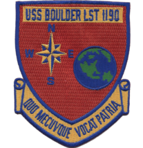 4.5&quot; Uss Boulders LST-1190 Navy Embroidered Patch - £23.24 GBP