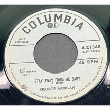 George Morgan Stay Away From My Baby / Now You Know 45 Country Promo Columbia - $14.89