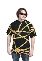 Official Uomo Nero Oro Bicicletta Chain Gang T-Shirt BMX Bicicletta Cicl... - $13.49