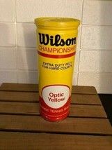 Vintage Unopened Wilson Championship Optic Yellow Tennis Balls Metal Can... - £5.06 GBP