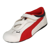 Puma Fast Cat V Fashion White Toddler Shoes 303985 01 Leather Adjustable Size 9 - £23.90 GBP