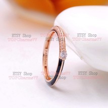 2023 ME Collection Rose Gold ME Pave and Black Dual Ring Me series  - £11.91 GBP