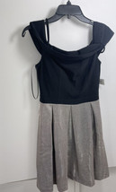 Morgan &amp; Co. Dress Shimmer Pleat Cold Shoulder Party Black Junior Size 9... - £23.56 GBP