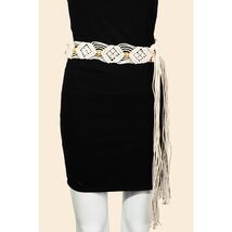Boho Pattern Braided Belt Ivory - $17.82