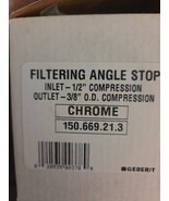 Geberit 150.669.21.3 Filtering Decorative Angle Stop Valve with 3/8&quot; O.D... - $49.50