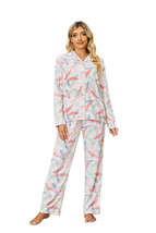 Richie House Pajama Women Printed Sleepwear Button Loungwear S-XXL RHW4042 - £19.63 GBP