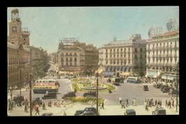 Vintage Postcard Travel Souvenir Puerta Del Sol - Old Madrids Heart Madr... - $12.46