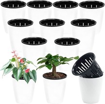 Haawooky 12 Pcs Self Watering Plastic Planter,4 Inch Plastic Flower, Succulents - $21.32