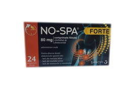 OTC- No-Spa Forte 80mg, 24 tablets, Pain, Urinary tract, Digestive system - $23.00