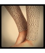 Mischa Barton ~ Ivory &amp; Black Crackle Leggings ~ Size Small ~ Polyester ... - $49.11 CAD
