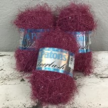 Patons Silverlash Yarn Maroon Magic Lot of 3 Skeins  - $14.84