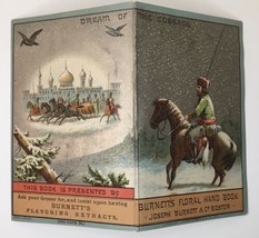 Victorian TRADING CARD Burnett&#39;s Flavoring Extracts 1880 Cover of Book A... - $49.99