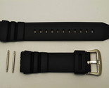 22mm Rubber Watch Band BLACK Fits CASIO AMW320D AD520 MD705 with 2 pins - £11.60 GBP