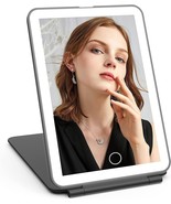 Black Rechargeable Travel Makeup Vanity Mirror w 72 LED Lights Portable NEW - €24,05 EUR