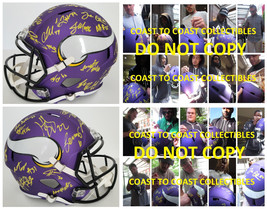 2023 Minnesota Vikings team signed speed full size football helmet COA proof - £893.41 GBP