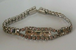 Vintage High End Clear Rhinestone Bracelet - $44.55