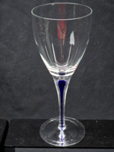 PIER 1 Water Wine Beverage Glass BLUE TEARDROP FILAMENT 14 Oz  8.625” - ... - $12.88