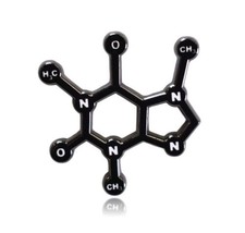 Caffeine Molecule Enamel Pin - £7.98 GBP