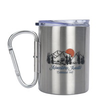 2 pcs Ozark Trail Adventure Design Stainless Steel Mug with Lid Carabiner Handle - £14.46 GBP