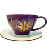 Starbucks Mug Large Cup and Saucer Holiday 2006 Purple Star - $14.95